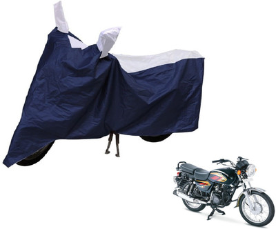 Auto Hub Two Wheeler Cover for TVS(Max 4R, Blue, Silver)