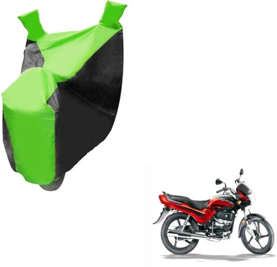 NIKS Two Wheeler Cover for Hero(Passion Plus, Black, Green)