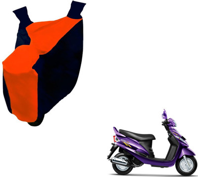 NIKS Two Wheeler Cover for Mahindra(Rodeo RZ, Black, Orange)