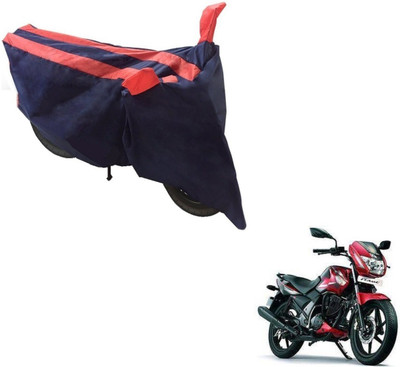 NIKS Two Wheeler Cover for TVS(Flame SR125, Black, Orange)