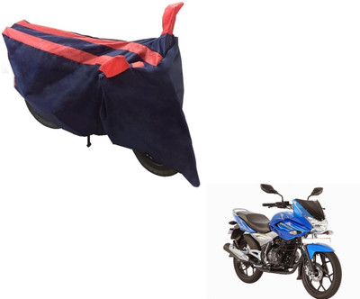 NIKS Two Wheeler Cover for Bajaj(Discover 150 f, Black, Orange)