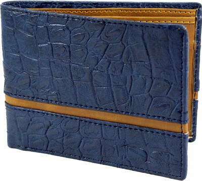 

BULLFINCH Men Formal, Casual Blue Genuine Leather Wallet(4 Card Slots)