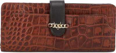 

Hidesign Women Brown Genuine Leather Wallet(13 Card Slots), Tan