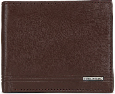 

Peter England Men Tan Genuine Leather Wallet(4 Card Slots)