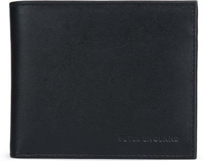 

Peter England Men Black Genuine Leather Wallet(8 Card Slots)