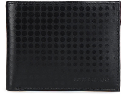 

Peter England Men Black Genuine Leather Wallet(5 Card Slots)