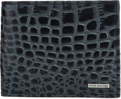 

Peter England Men Black Genuine Leather Wallet(8 Card Slots)