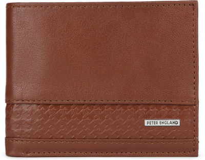 

Peter England Men Tan Genuine Leather Wallet(4 Card Slots)