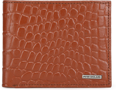 

Peter England Men Tan Genuine Leather Wallet(8 Card Slots)