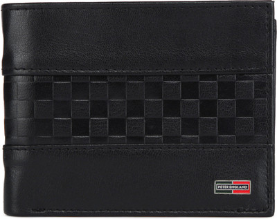 

Peter England Men Black Genuine Leather Wallet(12 Card Slots)
