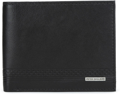Peter England Men Brown Genuine Leather Wallet(12 Card Slots)
