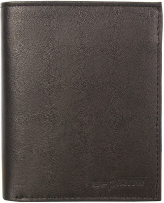 

Spairow Men Black Genuine Leather Wallet(8 Card Slots)