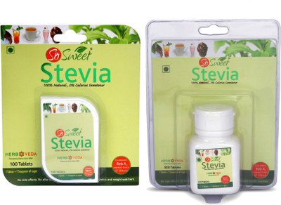 

SO SWEET Stevia 100% Natural Sweetener - Sugarfree,600 Tablets Sweetener(600 Tablets, Pack of 2)