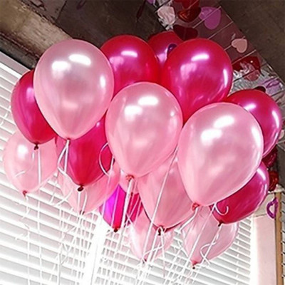 

Twinstar Solid Solid 10 Inch (Pack of 50) Metallic Balloons Red & Light Pink for Birthday Balloon(Red, Pink, Pack of 50)