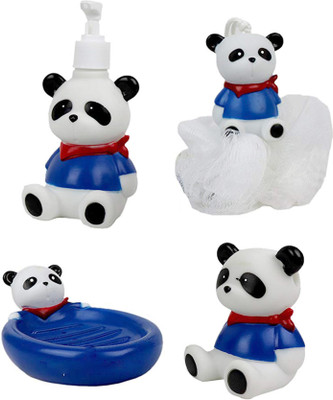 

AASA Cartoon Bathroom Accessories Set Combo, Soap Dish, Loofah, Toothbrush Holder, Soap Dispenser Bath Toy(Multicolor)
