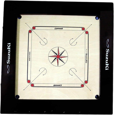 Suzuki Hot Shot Model Carrom Board, 5X2.5-inch (Black) 5 Carrom Board(Beige)