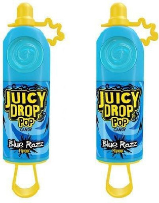 

Juicy Drop Pop Hard Candy & Sour Liquid Raspberry Pack of 2 Raspberry Candy(Pack of 2)