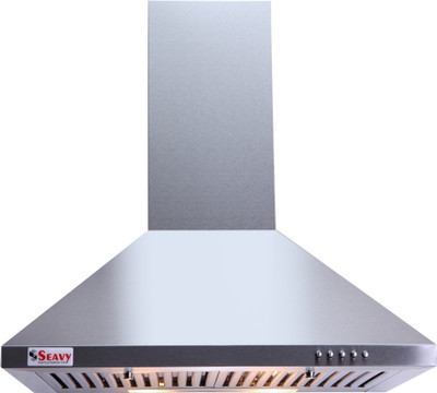 

Seavy Acura Stainless Steel 60cm, 1100m3/hr Air Suction Wall Mounted Chimney(Silver 1100 CMH)