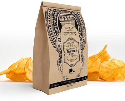 

looms & weaves Kappa/Tapioca Chips (Spicy) - Ready to eat - (homemade) (250 gm) Chips(250 g)