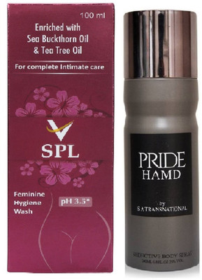 

VSPL Feminine Hygiene Wash 100ml 1pc. & HAMD Pride Deodorant Spray 200ml 1pc. Combo Pack of 2(Set of 2)