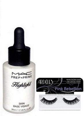 

Pink rebellion Eyelashes & Mac Skin Base Visage Highlight(Set of 2)