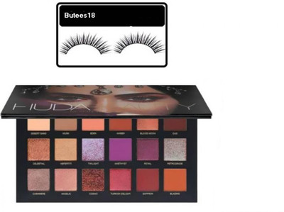 

Butees18 Huda Beauty COMBO OF DESERT DUSK EYESHADOW PALLETE WITH 1 PAIR EYELASHES (Set of 2)(Set of 2)
