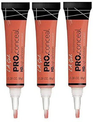 

L.A. Girl L.A. Girl Pro Conceal Hd Concealer,0.28 Ounce 3 Pcs (Orange Corrector) Concealer(Brown)