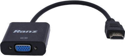 

Ranz HDMI To VGA HDMI Adapter(Compatible with Mobile, Laptop, Tablet, Mp3, Gaming Device, Black)