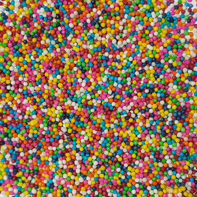 

London Retro Red, Yellow, Blue, Green, White, Orange 500 Gram Edible Mini Rainbow Sprinkle For Cake Decoration - 500 g