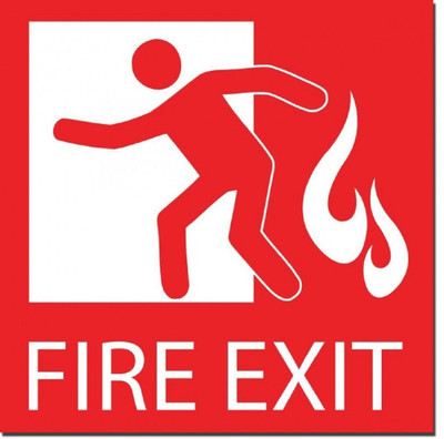 Color World Express Fire Exit Emergency Sign