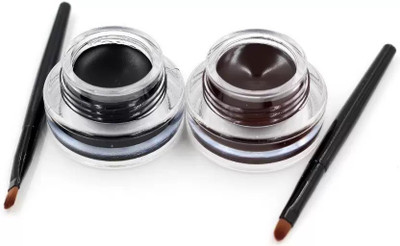 

hich 2 in 1 Black & Brown Water Proof & Smudge Proof 24hrs Gel Eyeliner 3+3= 6g 6 g(black)