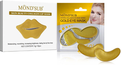 

Mond'sub Skin Beauty Collagen Lip Mask & Crystal Gold Collagen Eye Mask(160 G)Pack of 20(160 g)