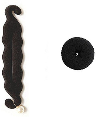 

Param Hair Clip Bun juda maker and medium donut Hair Accessory Set(Black)