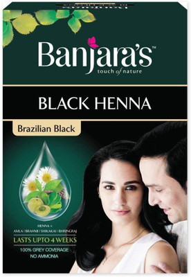 

Banjara's Brazilian Black Henna 9gm X 6 (Pack of 2) Hair Color(black henna, brazilian black)