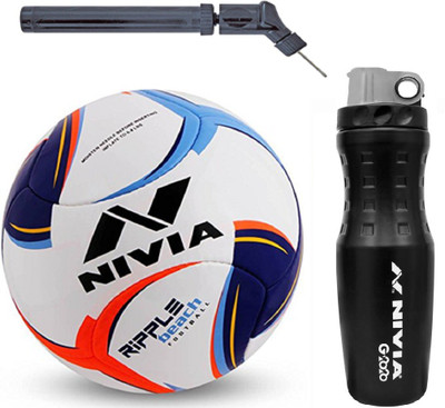 

Nivia Ripple Beach Football With G2020 Sipper And Double action Pump Kit Football Kit