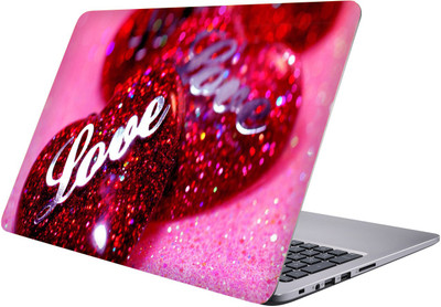 

LUCANT red heart Laptop Sticker 15.6 inch-Premium Quality, UV Printed, Laminated, Bubble Free, Scratchproof Laptop Skin-277 Vinyl Laptop Decal 15.6