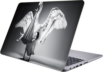 

PRINTCLUB swan & baby Laptop Sticker 15.6 inch-Premium Quality, UV Printed, Laminated, Bubble Free, Scratchproof Laptop Skin-21 Vinyl Laptop Decal 15.6