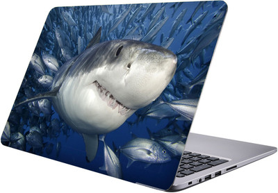 

PRINTCLUB shark Laptop Sticker 15.6 inch-Premium Quality, UV Printed, Laminated, Bubble Free, Scratchproof Laptop Skin-203 Vinyl Laptop Decal 15.6