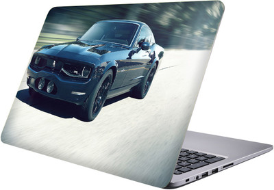 

PRINTCLUB black car Laptop Sticker 15.6 inch-Premium Quality, UV Printed, Laminated, Bubble Free, Scratchproof Laptop Skin-164 Vinyl Laptop Decal 15.6
