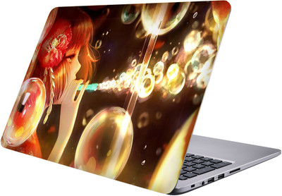 

PRINTCLUB cute girl Laptop Sticker 15.6 inch-Premium Quality, UV Printed, Laminated, Bubble Free, Scratchproof Laptop Skin-199 Vinyl Laptop Decal 15.6