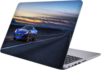 

LUCANT blue car Laptop Sticker 15.6 inch-Premium Quality, UV Printed, Laminated, Bubble Free, Scratchproof Laptop Skin-355 Vinyl Laptop Decal 15.6