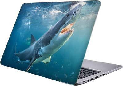 

LUCANT shark Laptop Sticker 15.6 inch-Premium Quality, UV Printed, Laminated, Bubble Free, Scratchproof Laptop Skin-364 Vinyl Laptop Decal 15.6