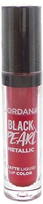 

Jordana Limited Edition Black Pearl Metallic Matte Liquid Lip Color - Riveting Red(Black)