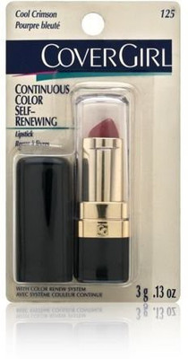 

Voronajj Cover Girl Continuous Color Creams Self-Renewing Lipstick 125 Cool Crimson By Covergirl(Maroon)