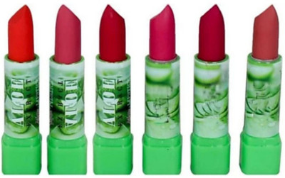 

FIt Beauty Aloe Extract Matte Extra Smooth Lipsticks( Pack of 6)(Multicolor)