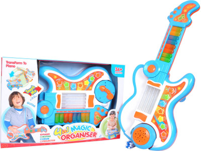 MWG Exports Co Multi-Functional Kids Piano Guitar Musical Toys for Children Toddler Infant Sound Toy Playing(Blue)