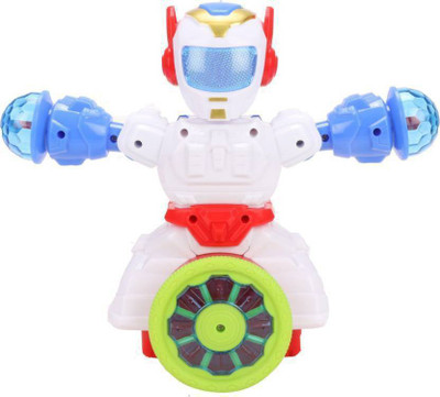 

Genextonline Dancing Robot with 3D lights, Rotating Wheels and Music(Multicolor)