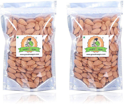 Grandma Agro California Almonds Jumbo 400 Grams (200g + 200g) (Pack of 2) Almonds(400 g, Pouch)