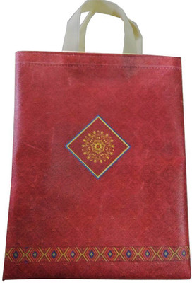 SGM Non Woven Fabric Cloth Printed Party Bag(Maroon, Pack of 25)