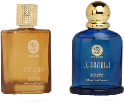 

Lyla Blanc Mens EXPLORER & Womens ULTRA VOILENT - (Set of 2 Perfume for Couple) (100ml each) Eau de Parfum - 100 ml(For Men & Women)